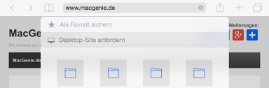 Bild: Etwas versteckt, aber praktisch - PC-Ansicht